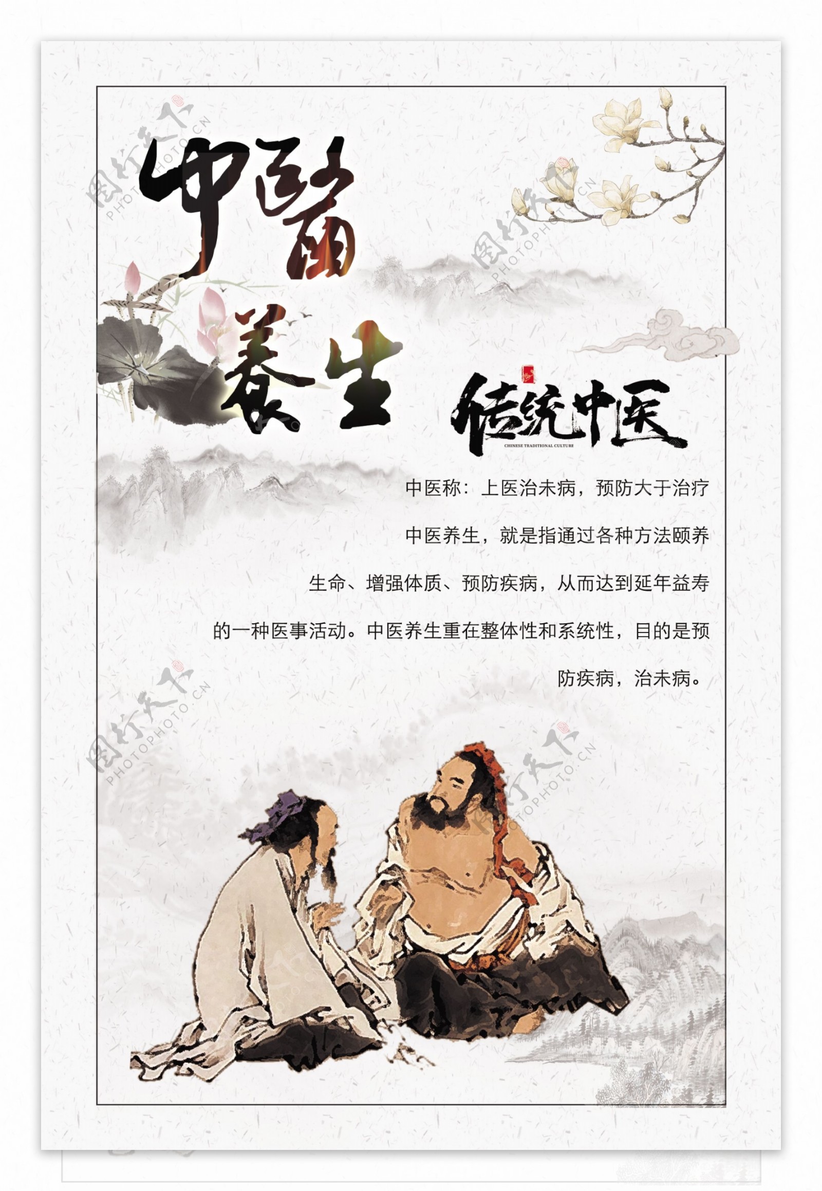 传统中医文化系列挂画展板