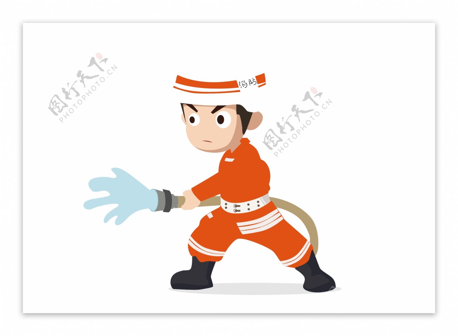 消防员人物插图