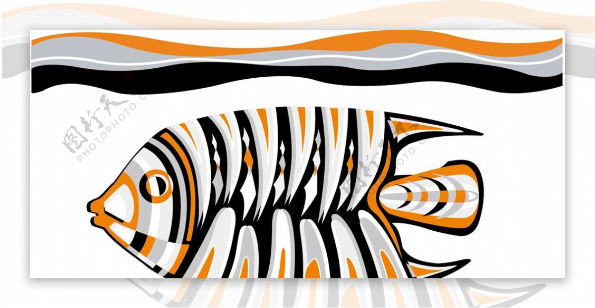 野生动物系列热带鱼矢量图