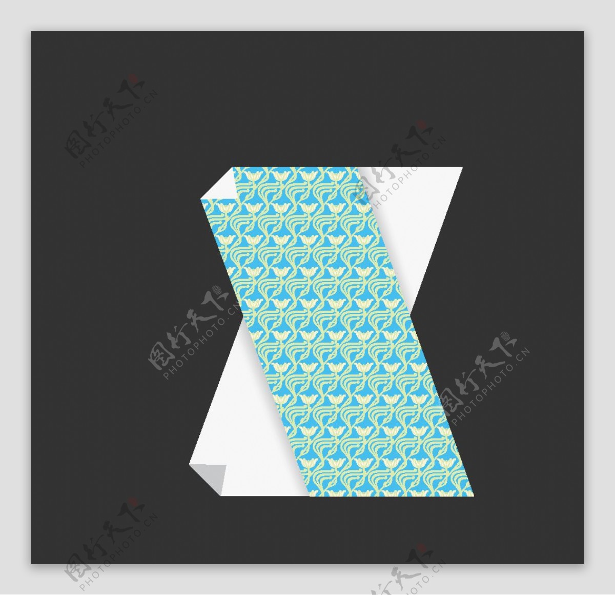 矢量折纸字母