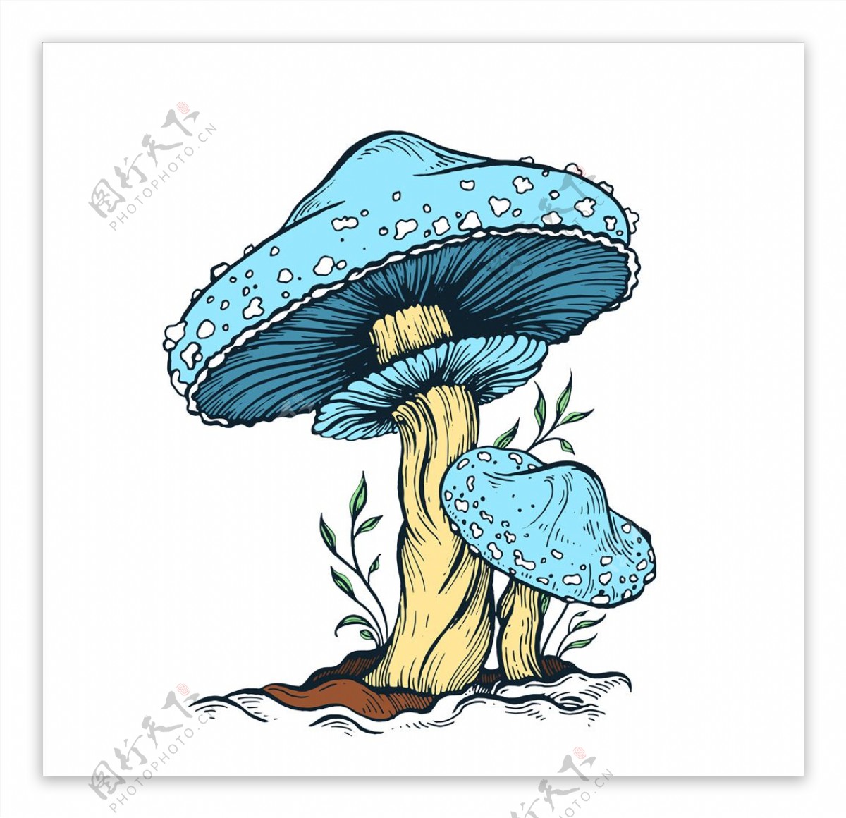 蘑菇形象背景