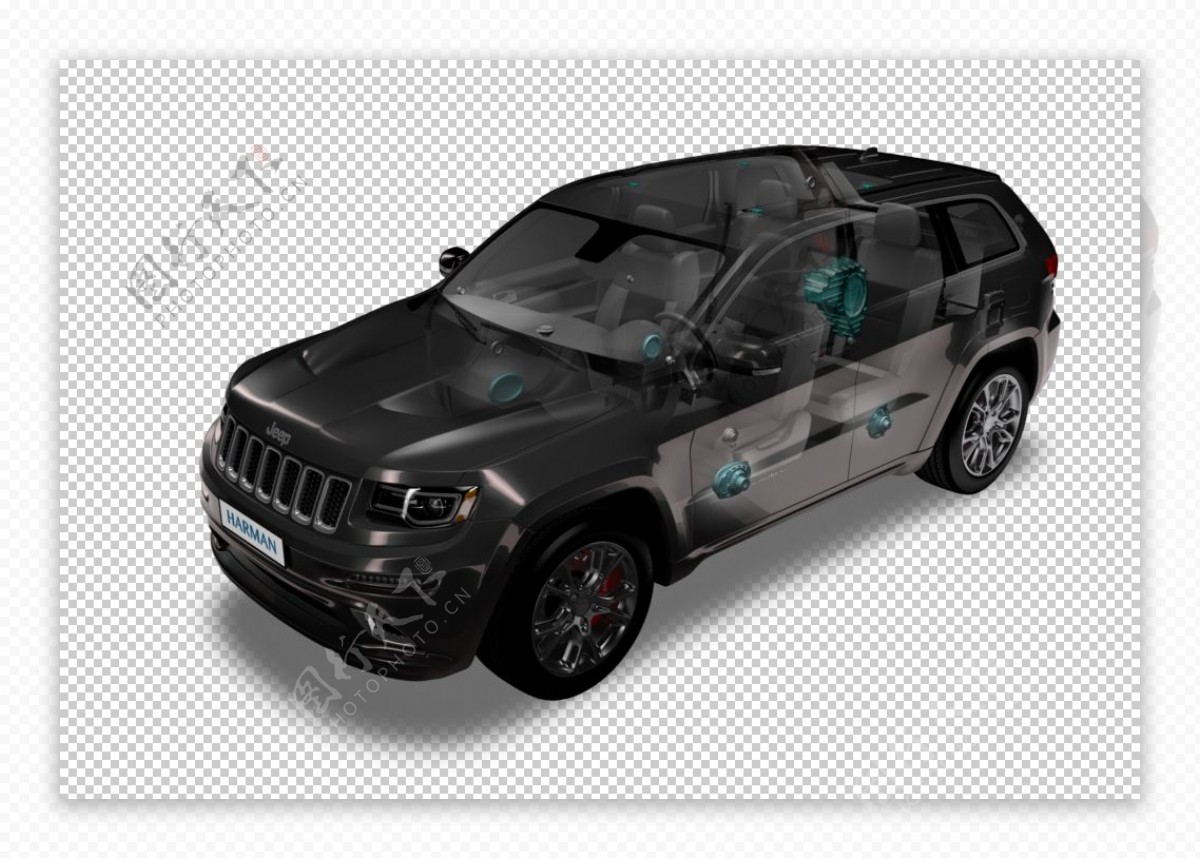 jeep车三维渲染效果图