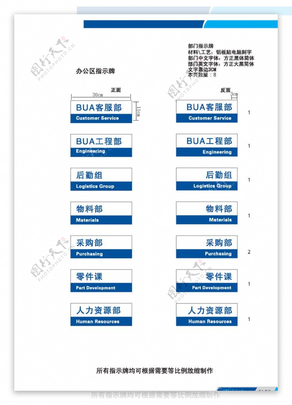 亚克力门牌