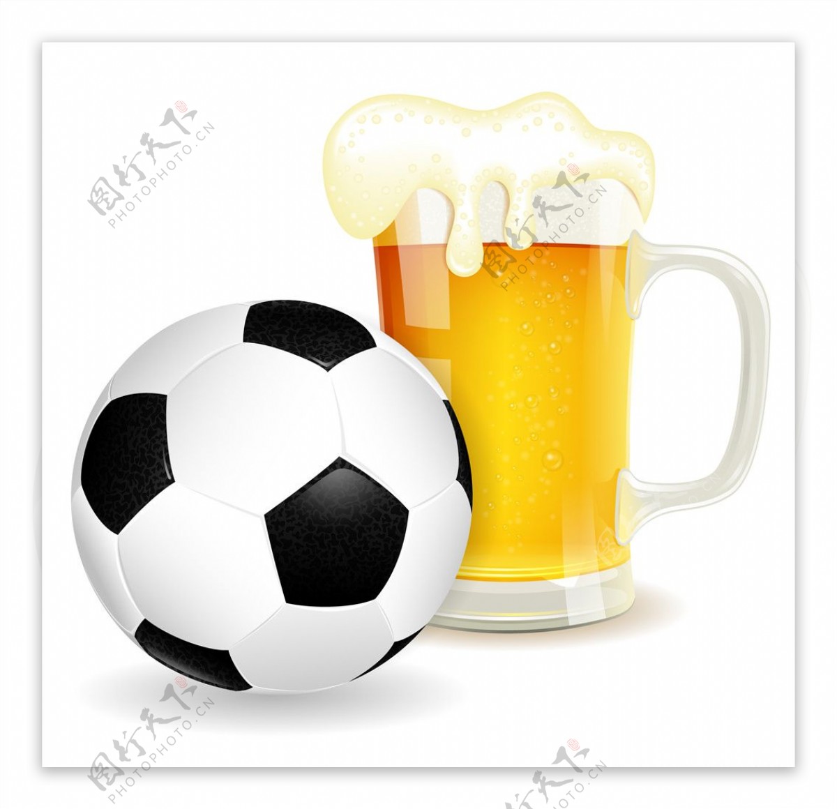 啤酒足球背景