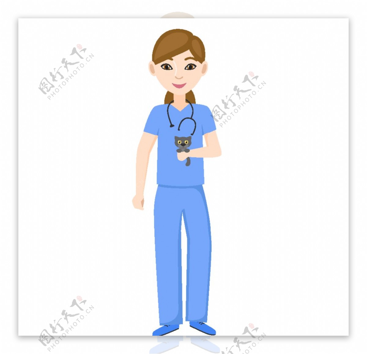 女性护士插画