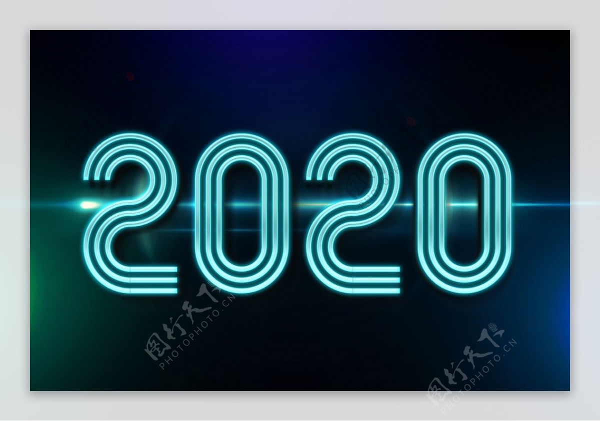 2020鼠年字2020立体字