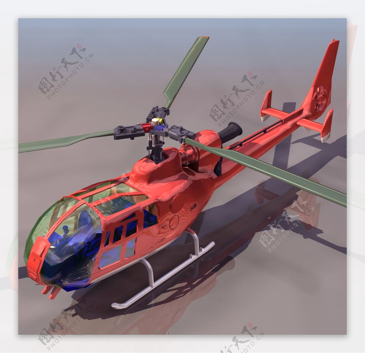 直升机-3D打印模型下载-3D工场 3Dworks.cn