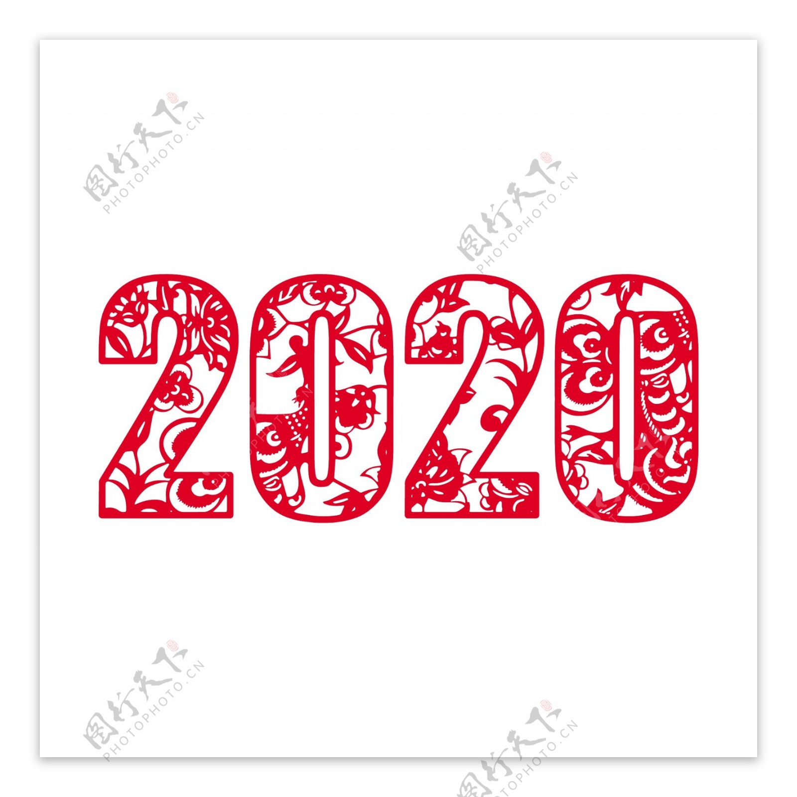 2020鼠年剪纸