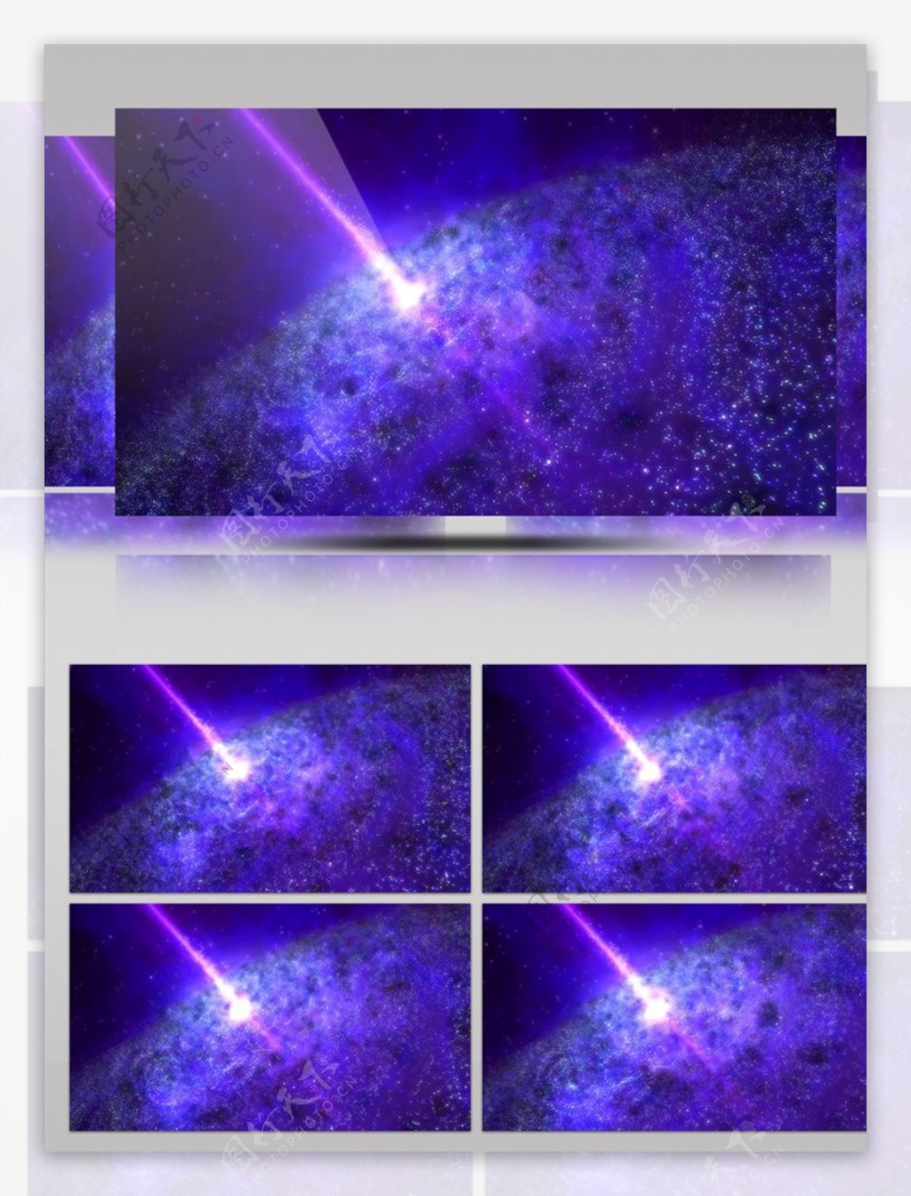 蓝紫唯美大气宇宙星空旋涡穿梭