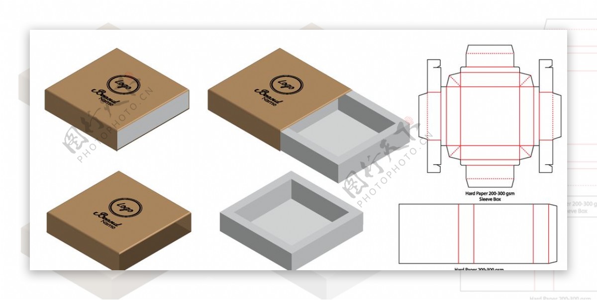 纸质包装盒刀模设计图