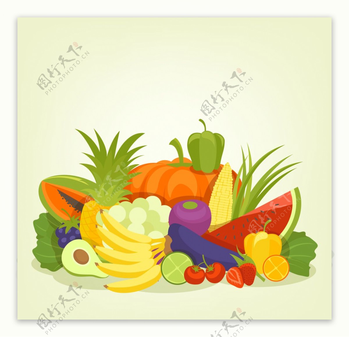 矢量水果蔬菜素材