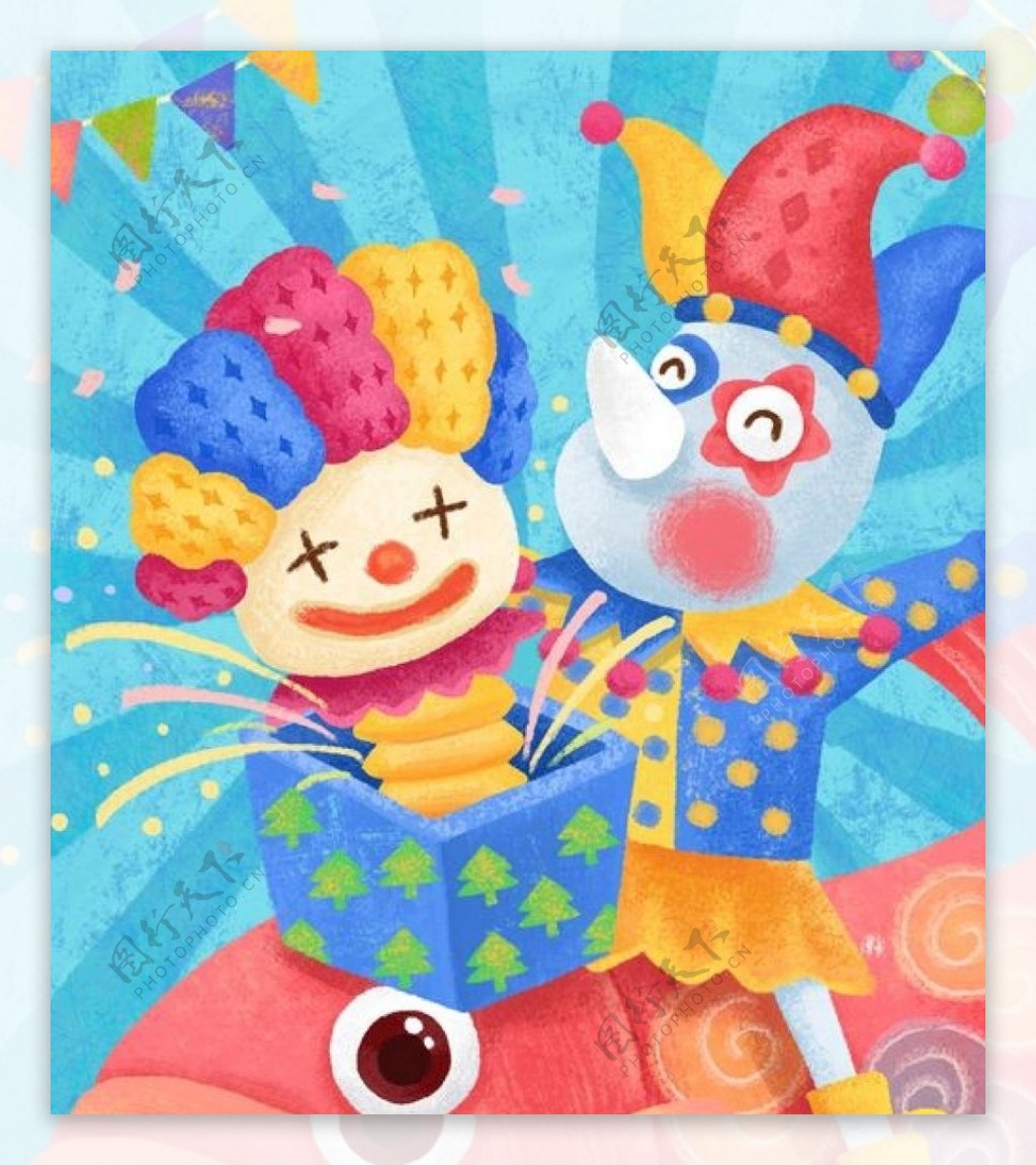 小丑蜡笔画素材免费下载(图片编号:3609776)-六图网