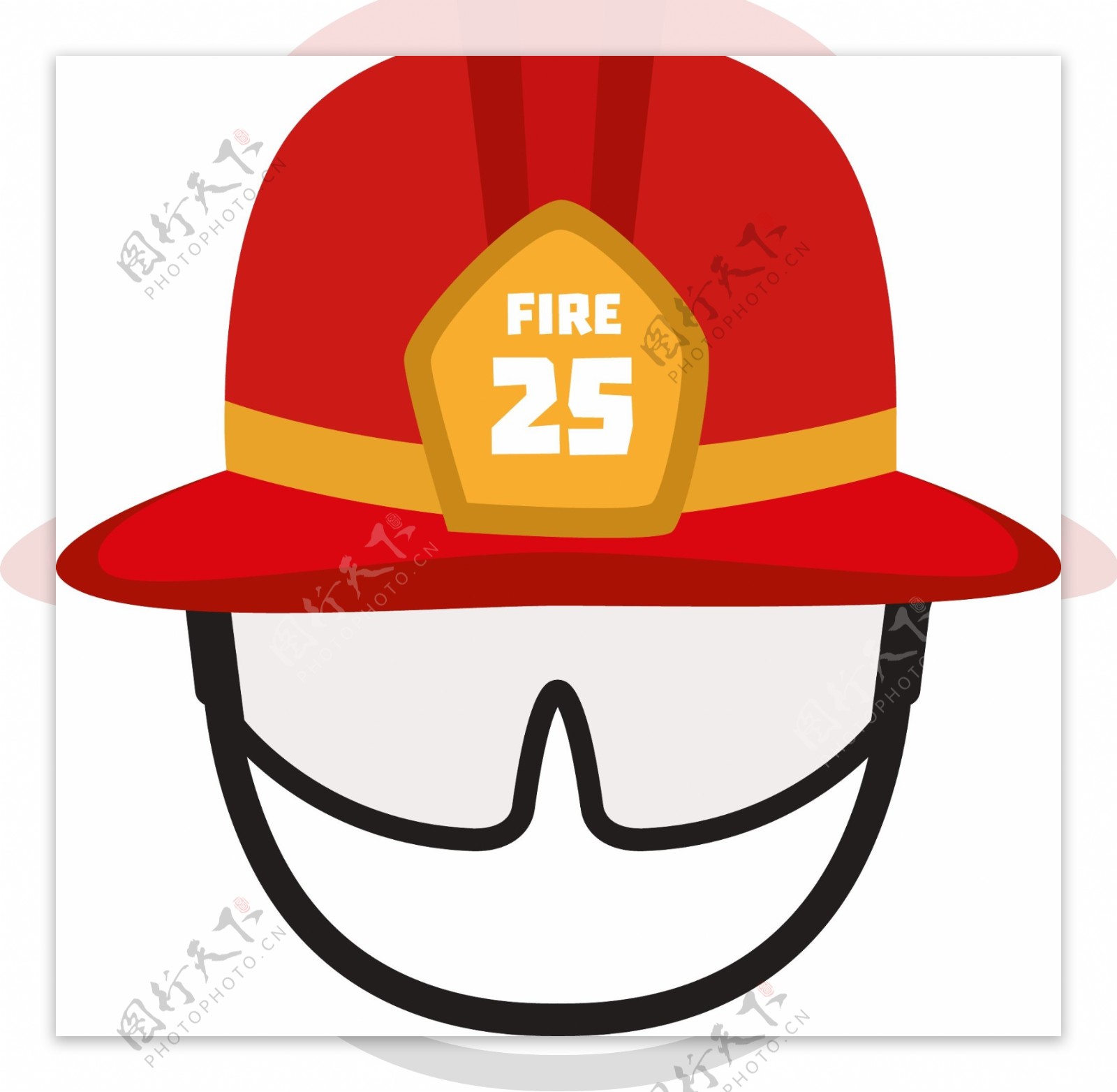 消防帽UI标识标志LOGO