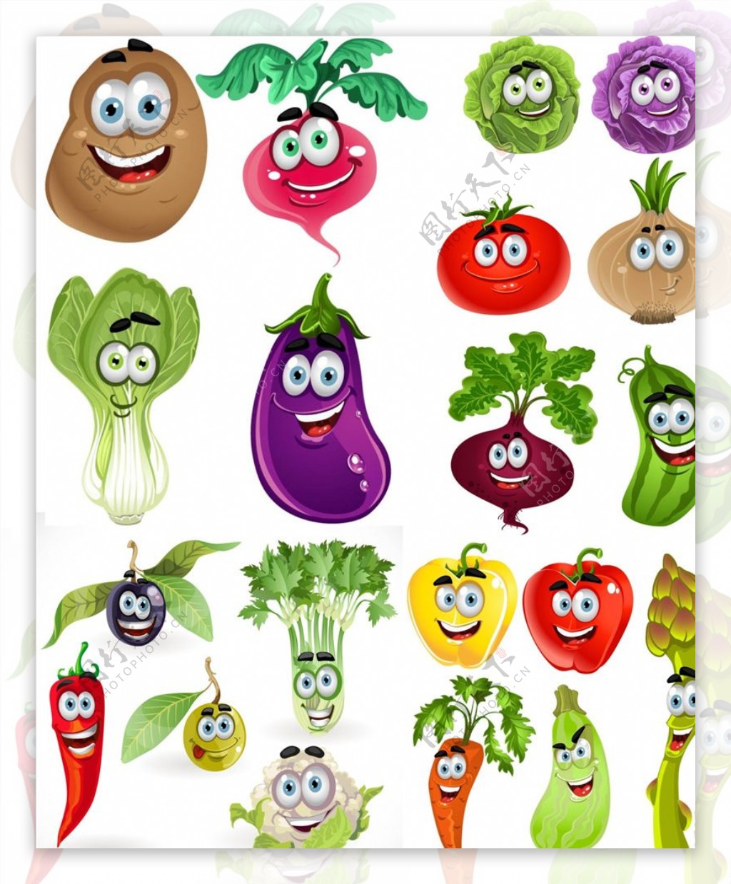 卡通蔬菜表情图片平面广告素材免费下载(图片编号:1330420)-六图网