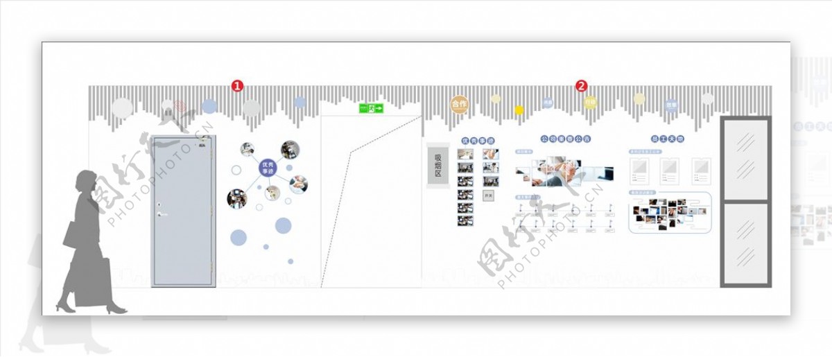 企业形象墙企业文化员工照片