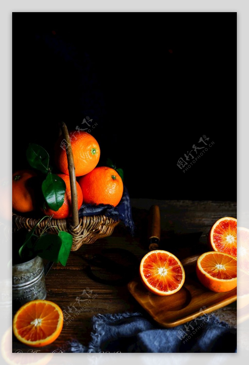 血橙橙子切开的橘子