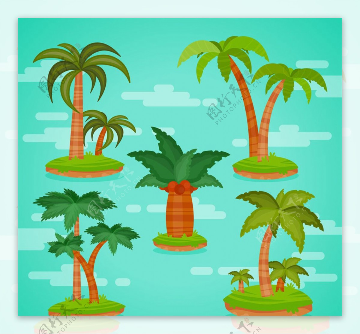夏季棕榈树椰子树素材