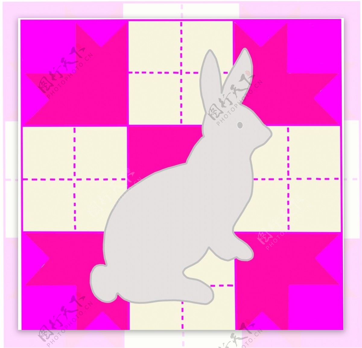 兔子几何背景
