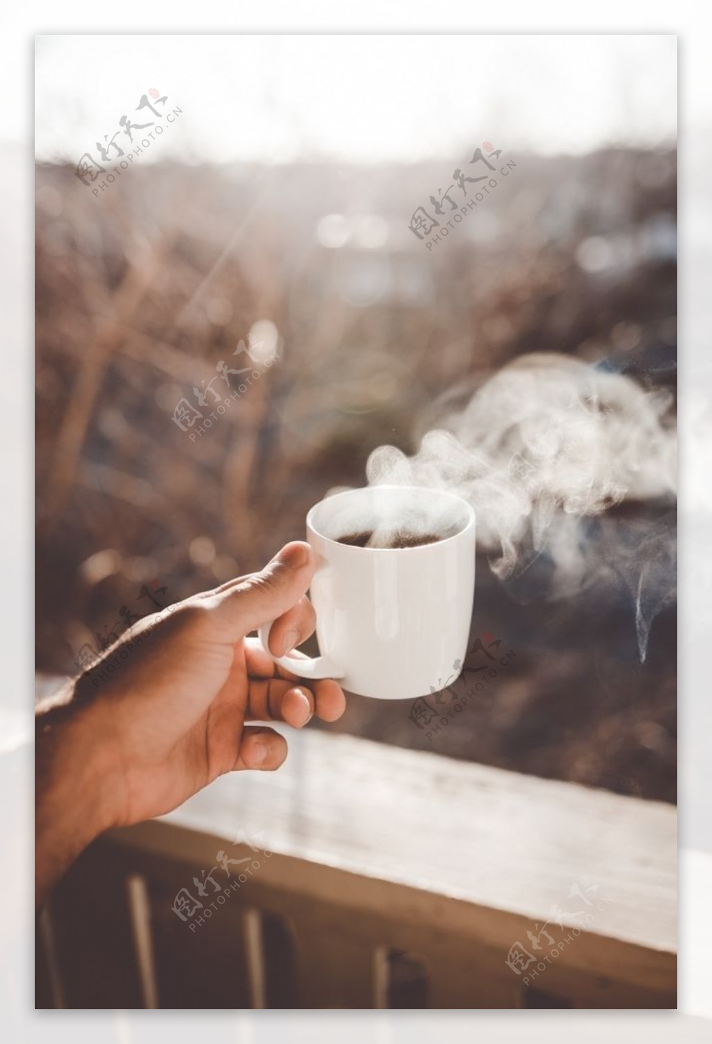 咖啡热饮暖冬背景素材
