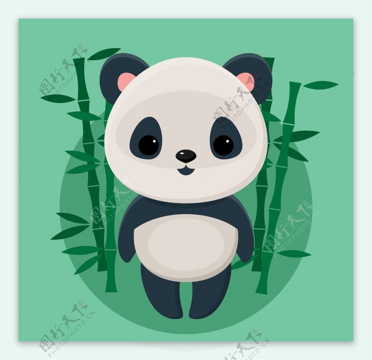 竹林里的熊猫