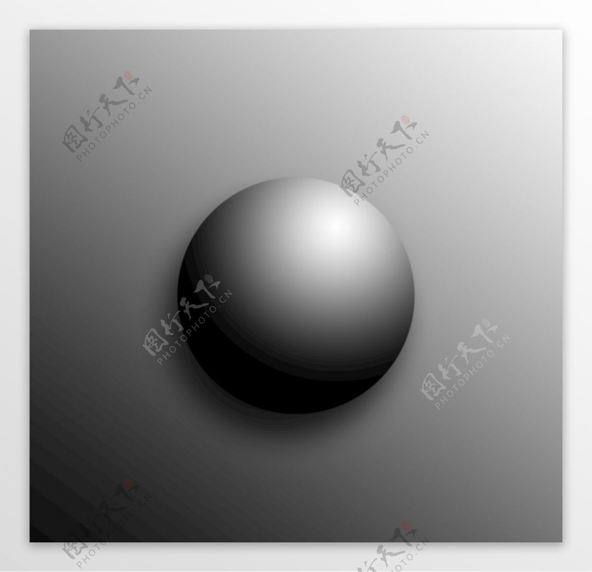 黑白素材立体球形