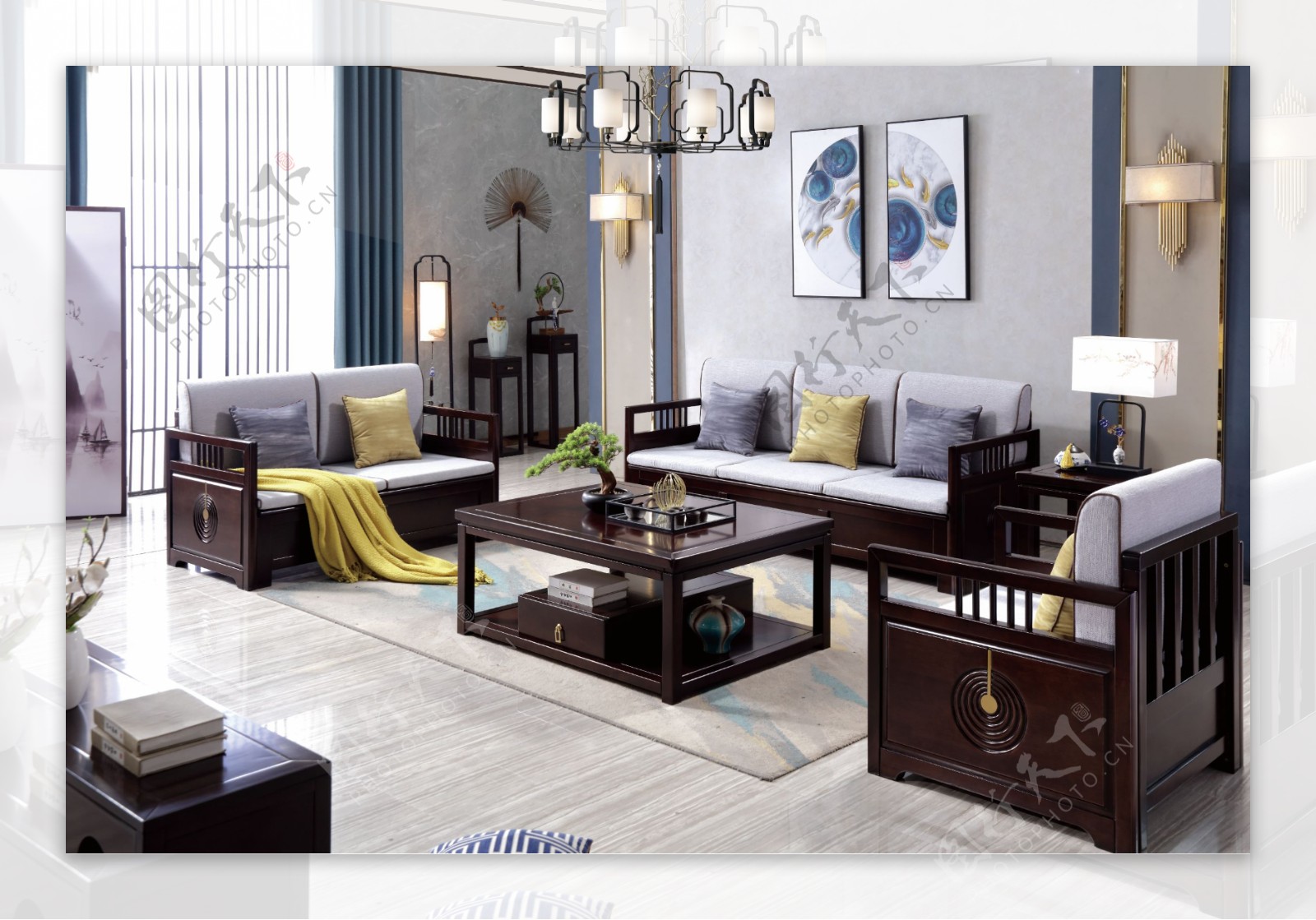 中式家具客厅沙发