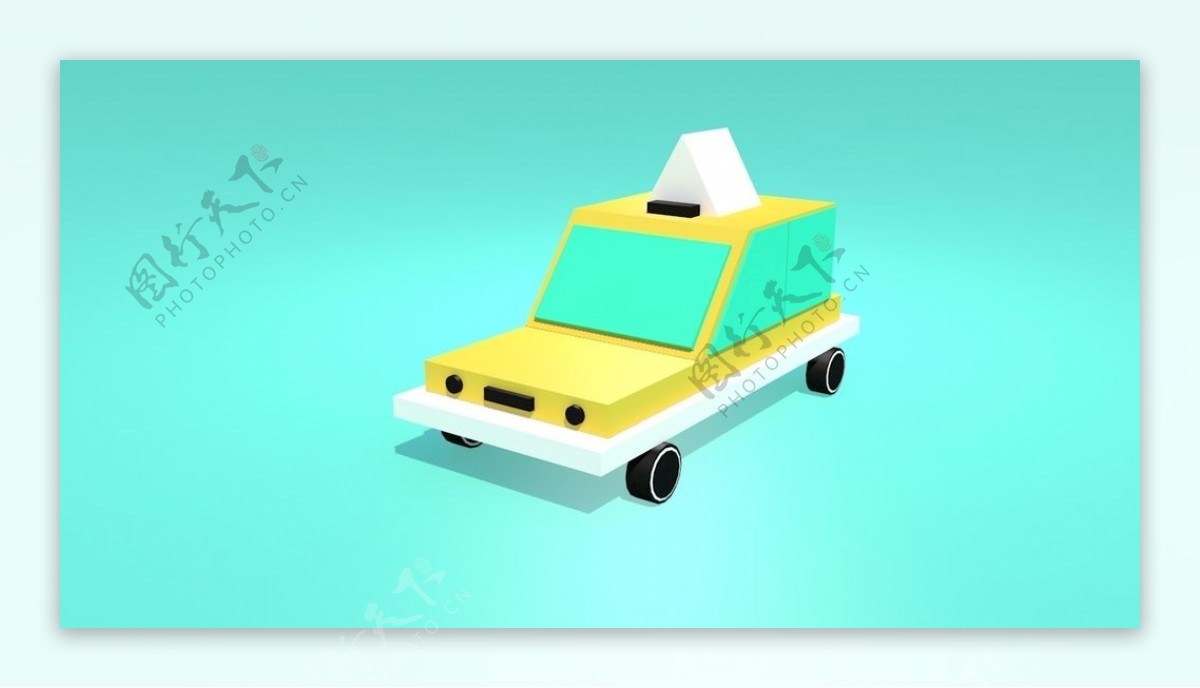 立方体小汽车模型