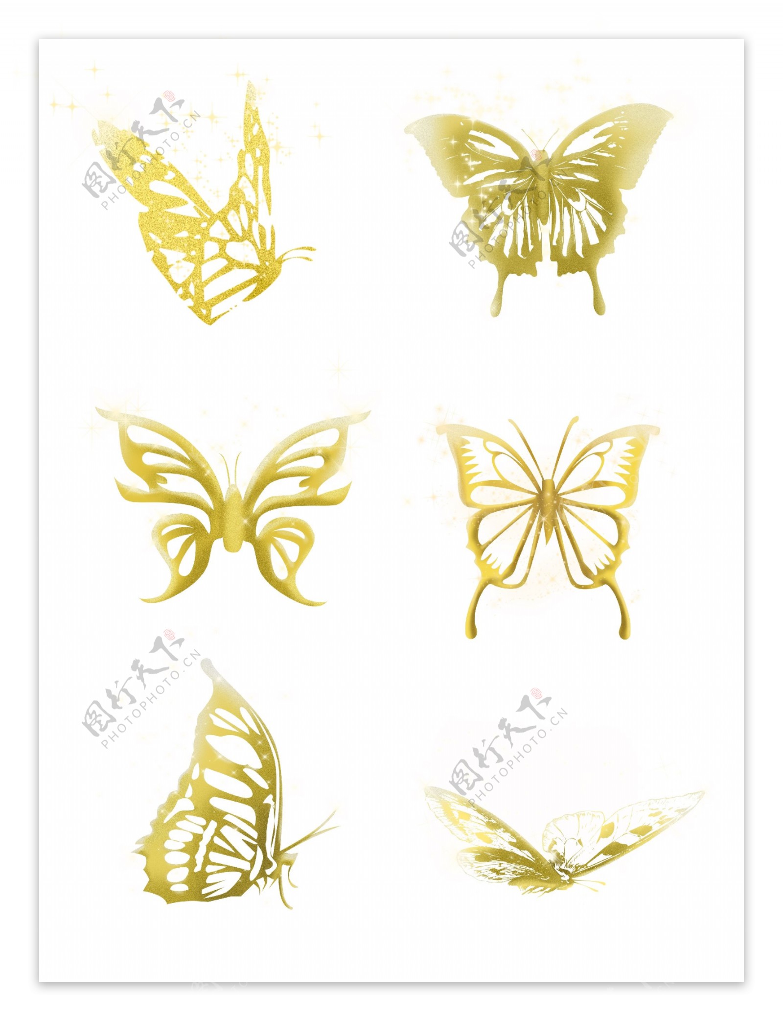 金色蝴蝶套图
