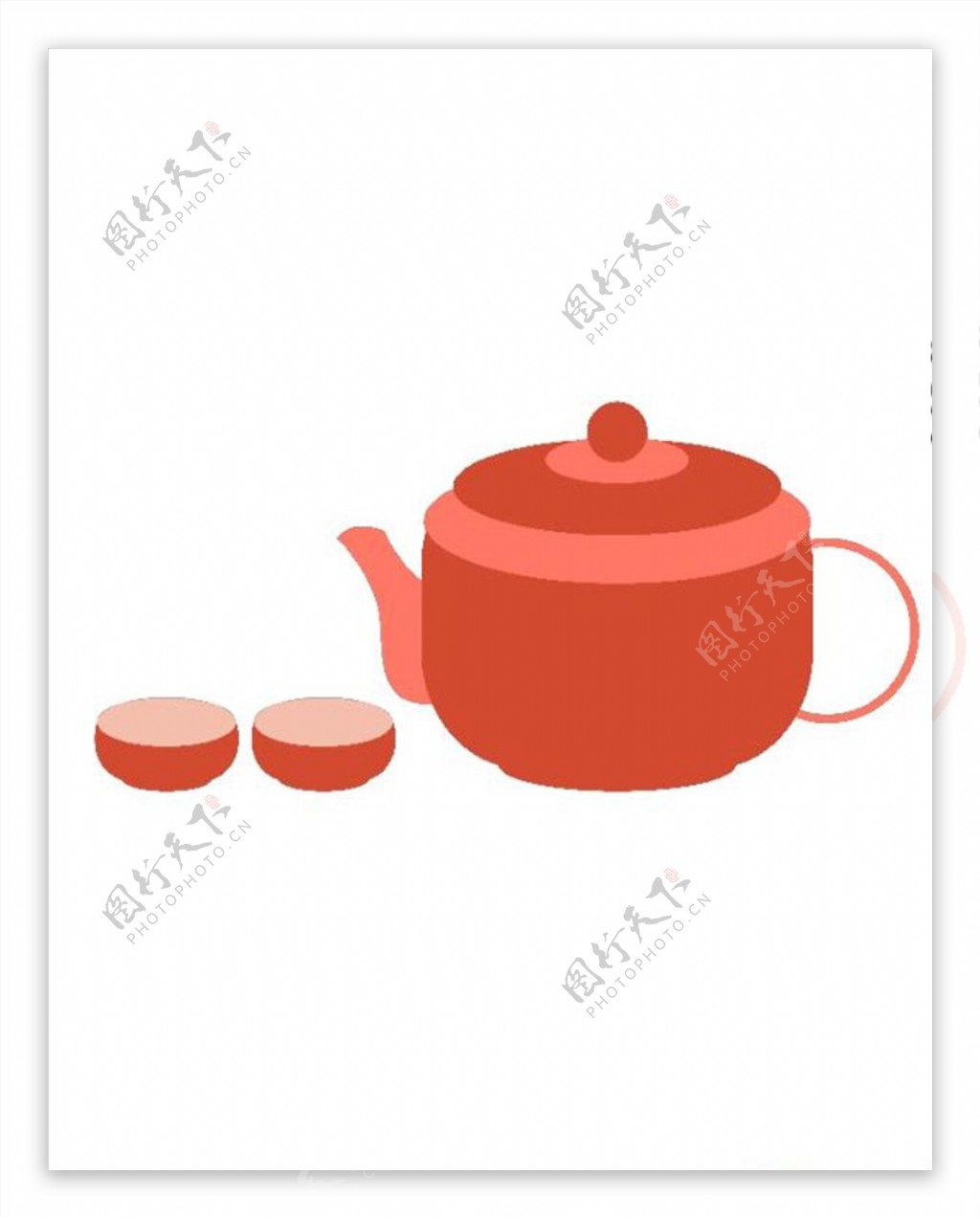 茶具道具卡通图