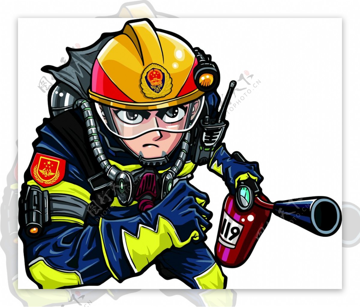 消防员|插画|儿童插画|a熊喵吉祥 - 原创作品 - 站酷 (ZCOOL)