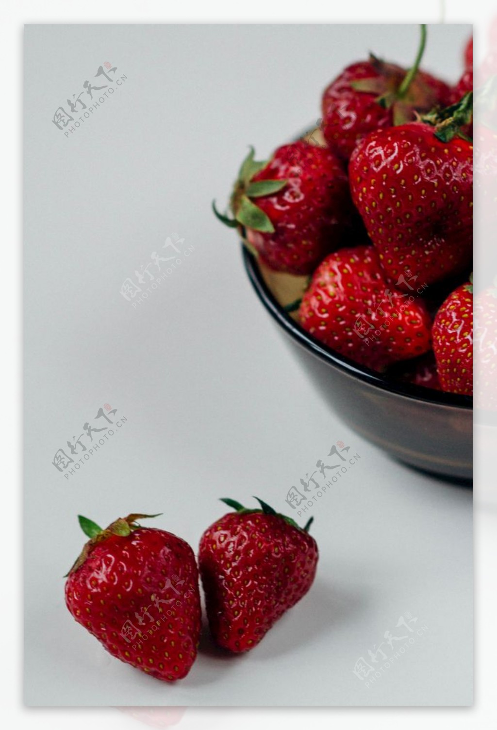 草莓水果新鲜夏季背景素材