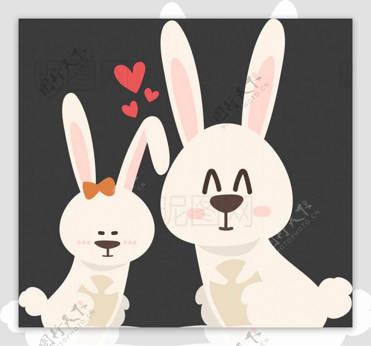 情侣兔子图片素材-编号39034992-图行天下