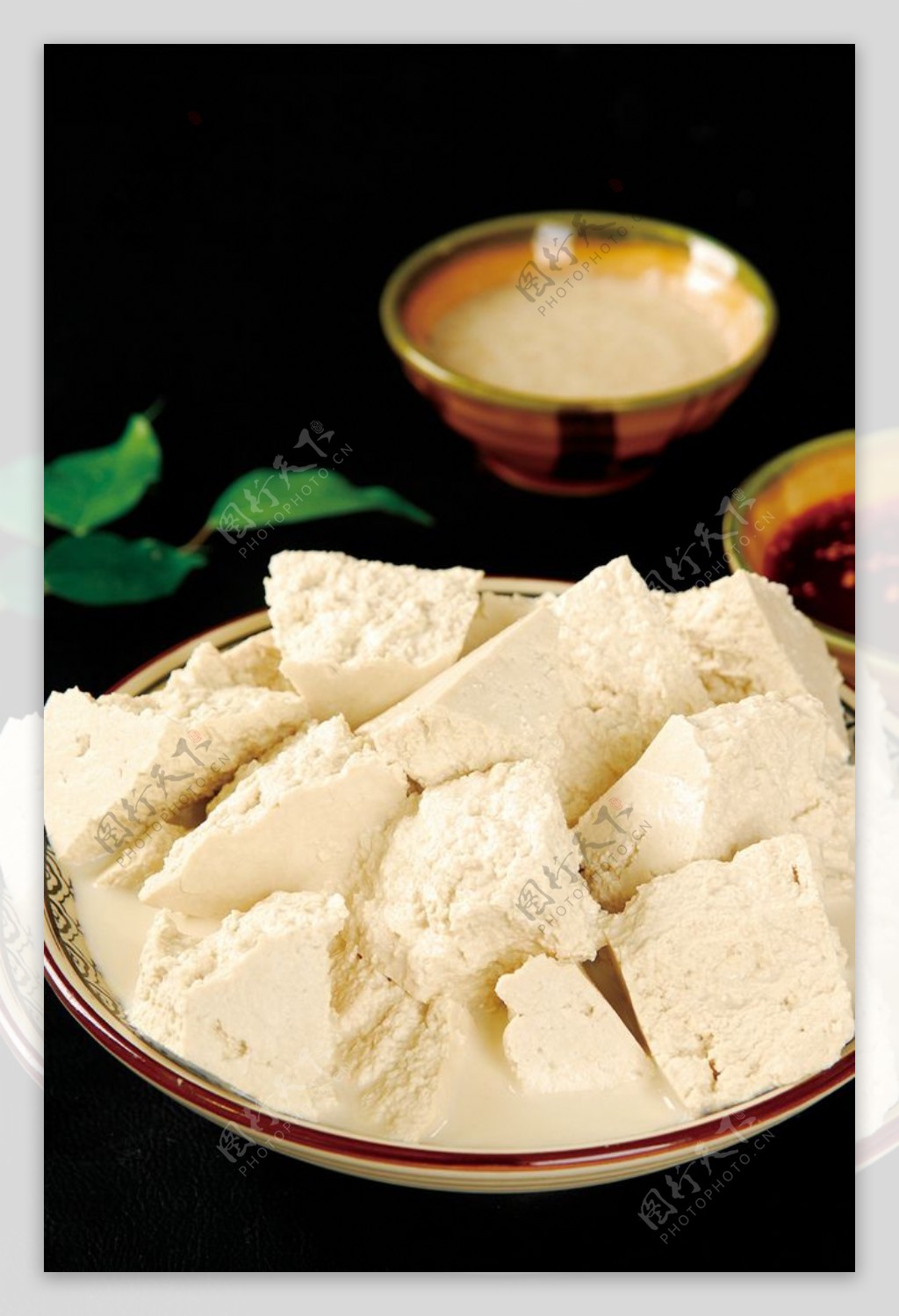 石磨蘸汁豆腐图片