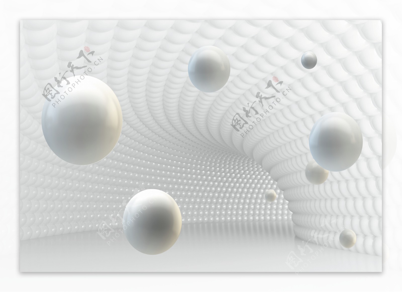 立体构图球体飞舞抽象装饰图图片