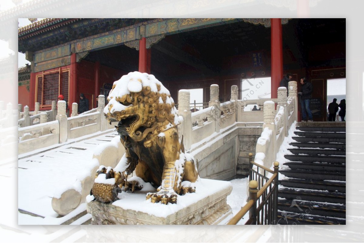 故宫雪景图片