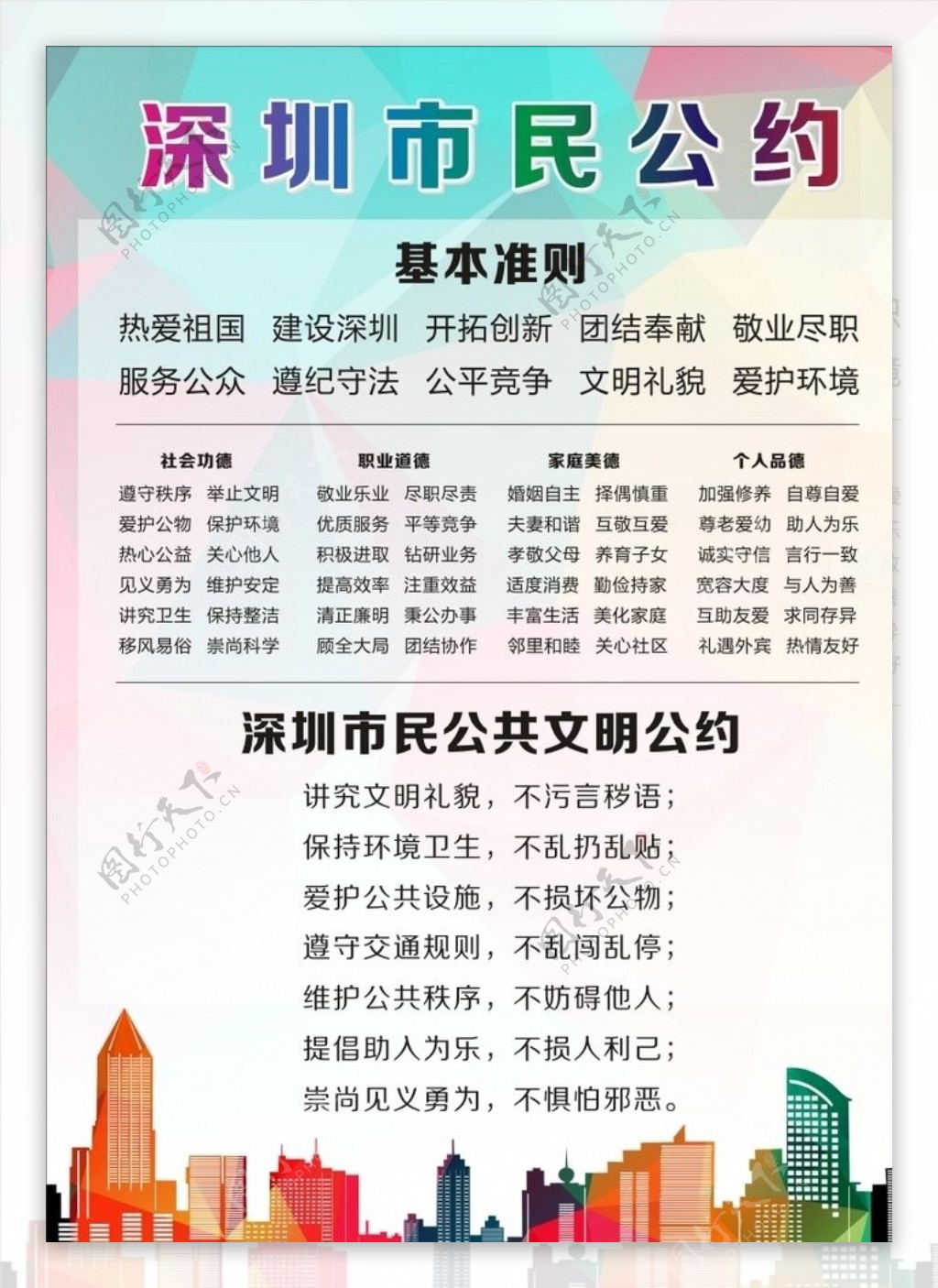 深圳市民公约图片