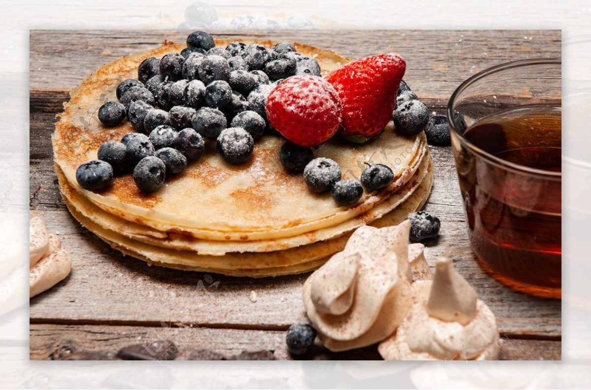 蓝莓蛋糕美食零食背景海报素材图片