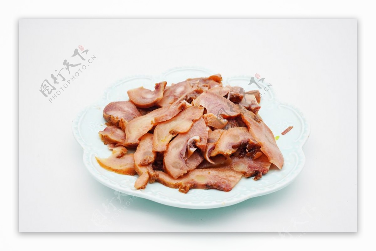 猪耳朵凉菜美食背景海报素材图片