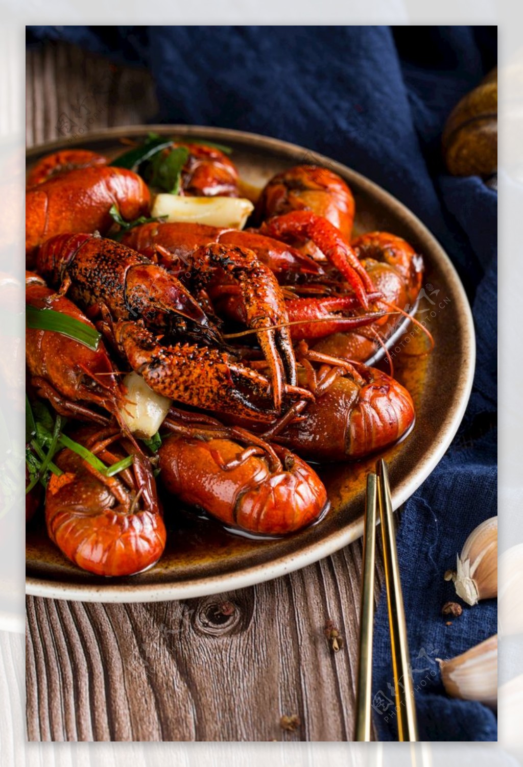 麻辣龙虾美食食材海报素材图片