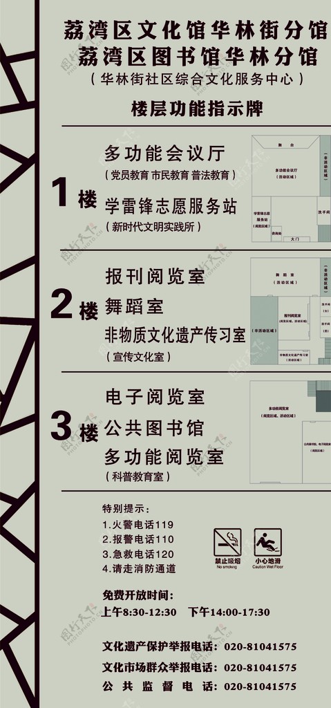 楼层功能指示牌图片