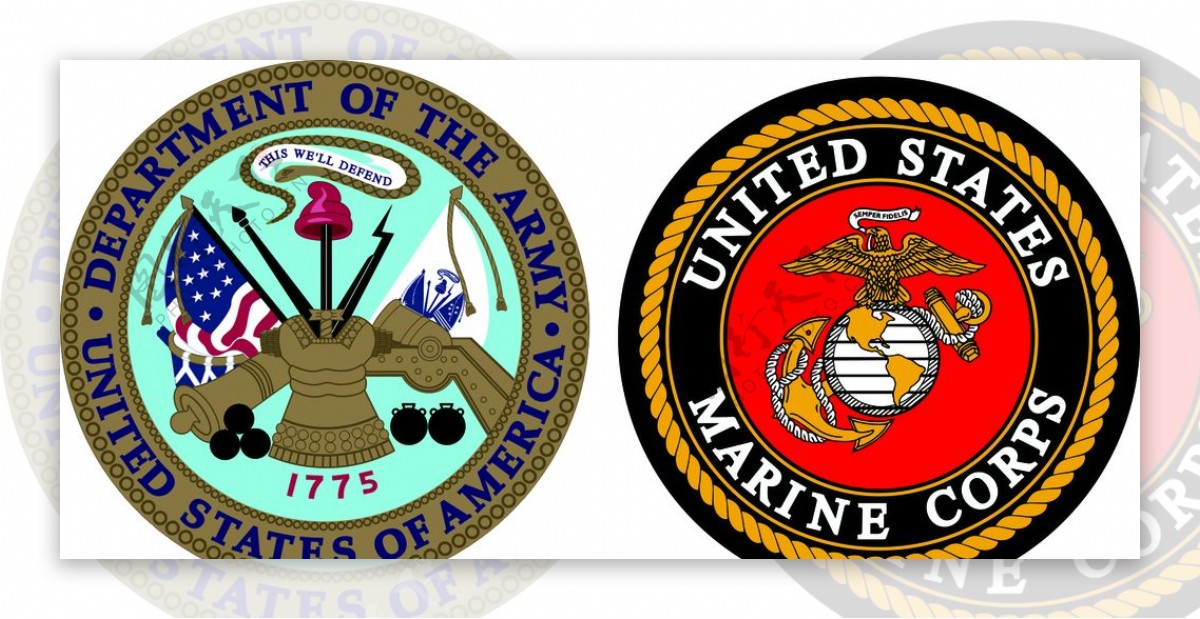 美国海陆战队臂章精美刺绣臂章魔图片
