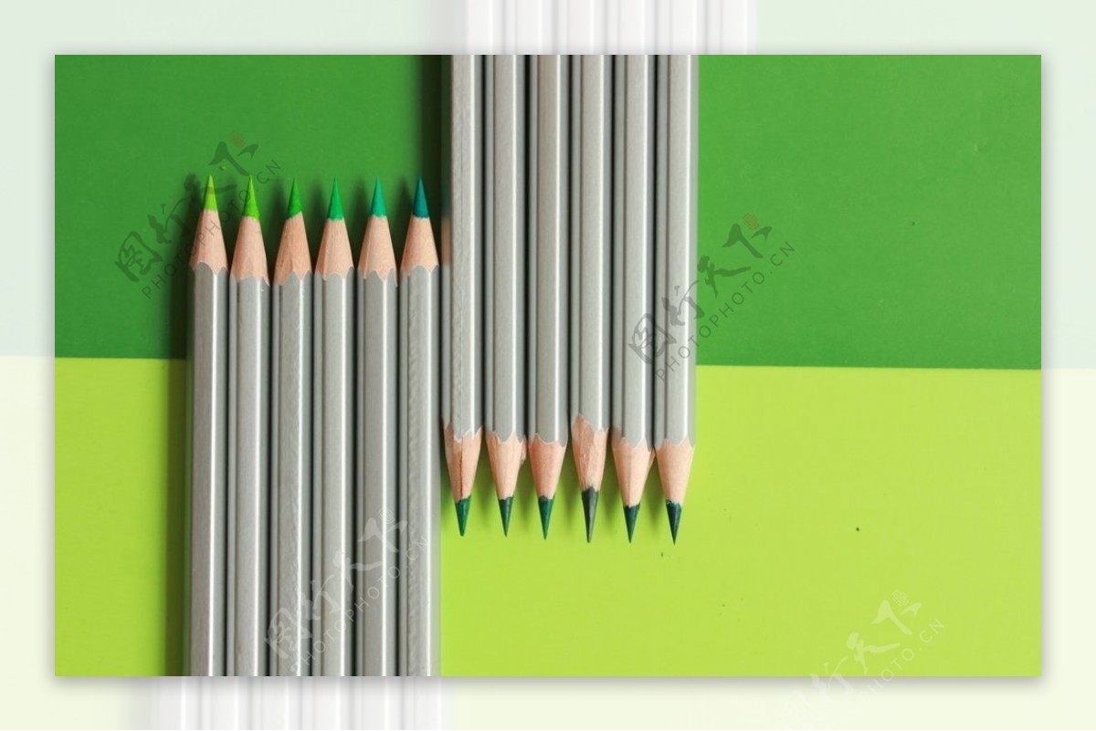 绿色铅笔图片
