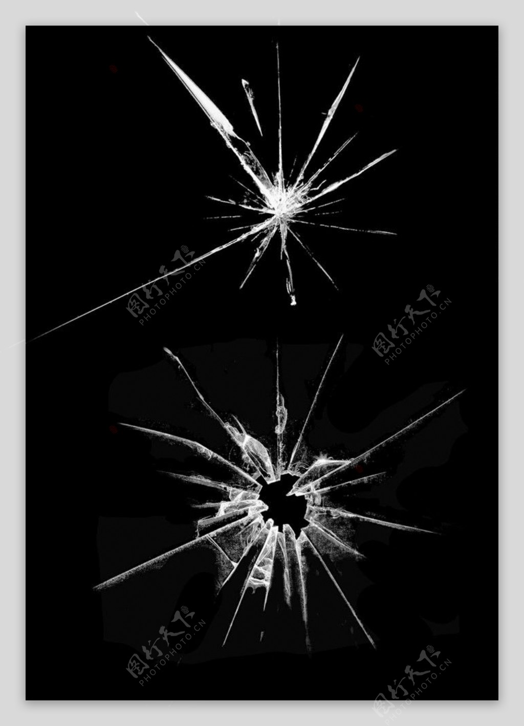 碎裂玻璃效果图片
