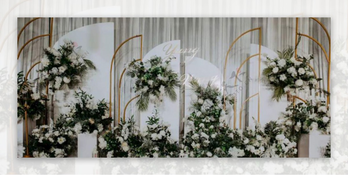 白色浪漫婚礼主背景图片