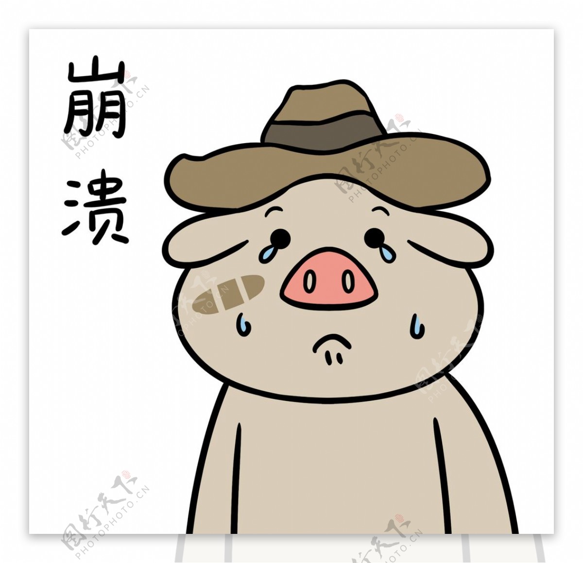 可愛小豬呵呵強顏歡笑, 嫌棄, 呵呵, 表情包素材圖案，PSD和PNG圖片免費下載