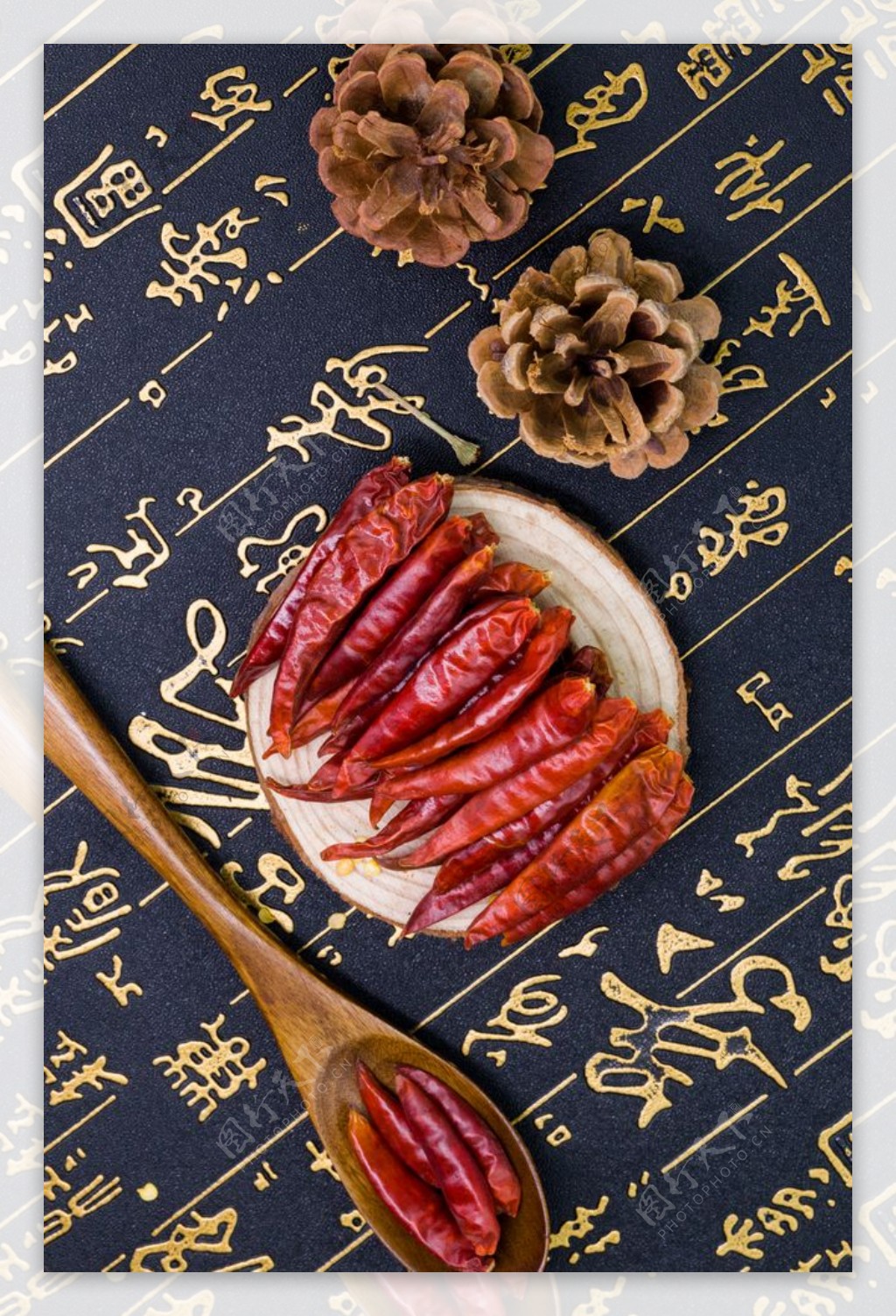 红椒辣椒配料食材背景海报素材图片