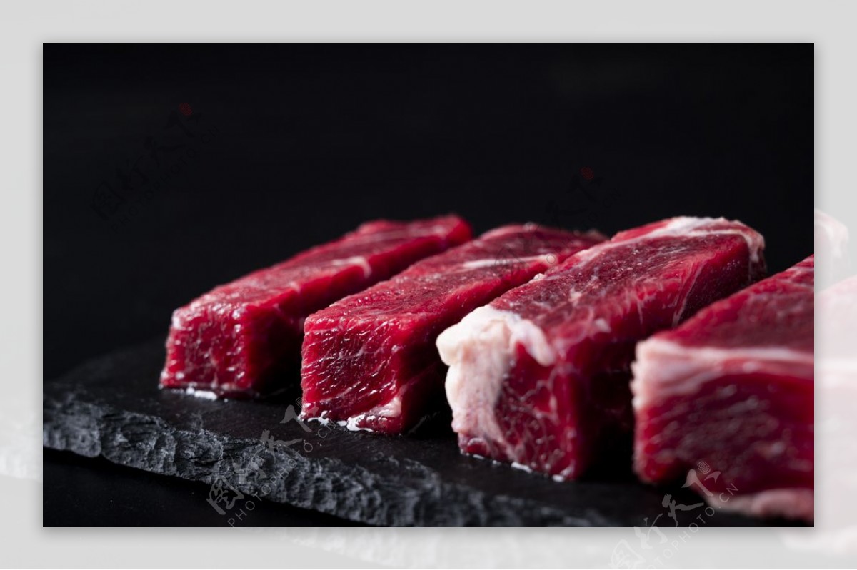 牛肉肉块美食食材背景海报素材图片