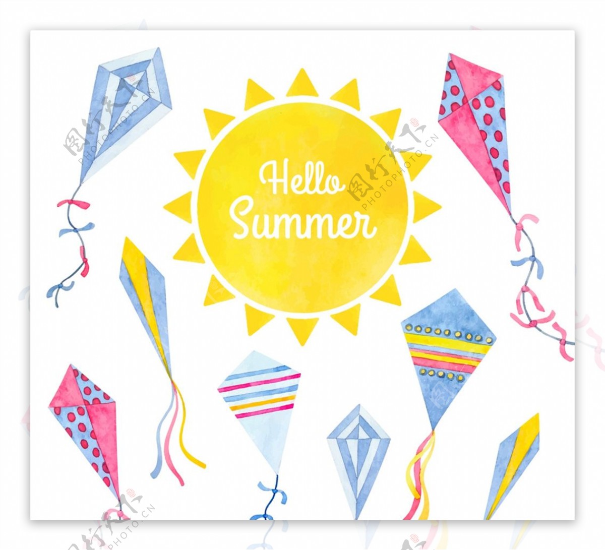 夏季太阳风筝图片
