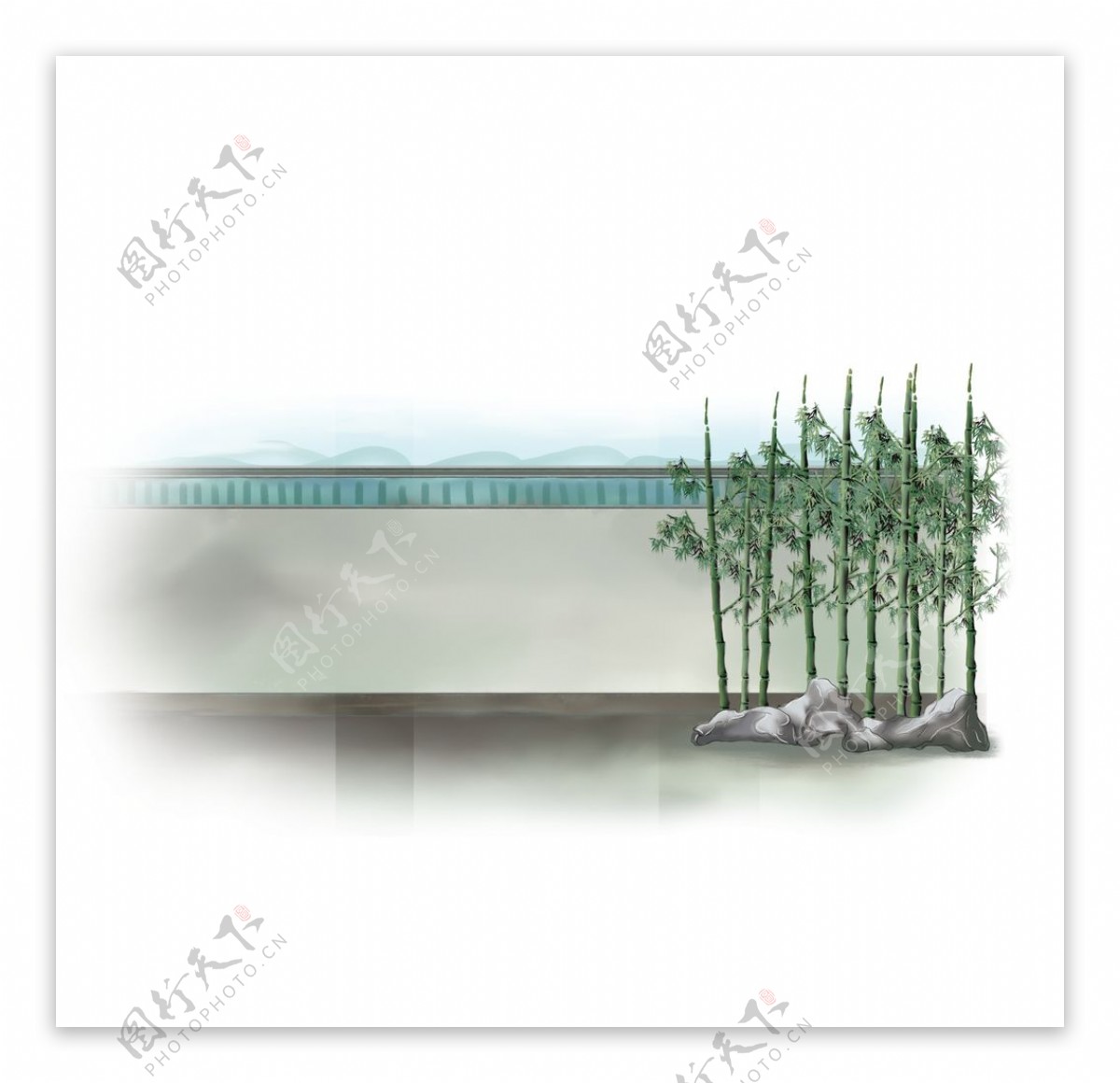 竹子古代围墙图片
