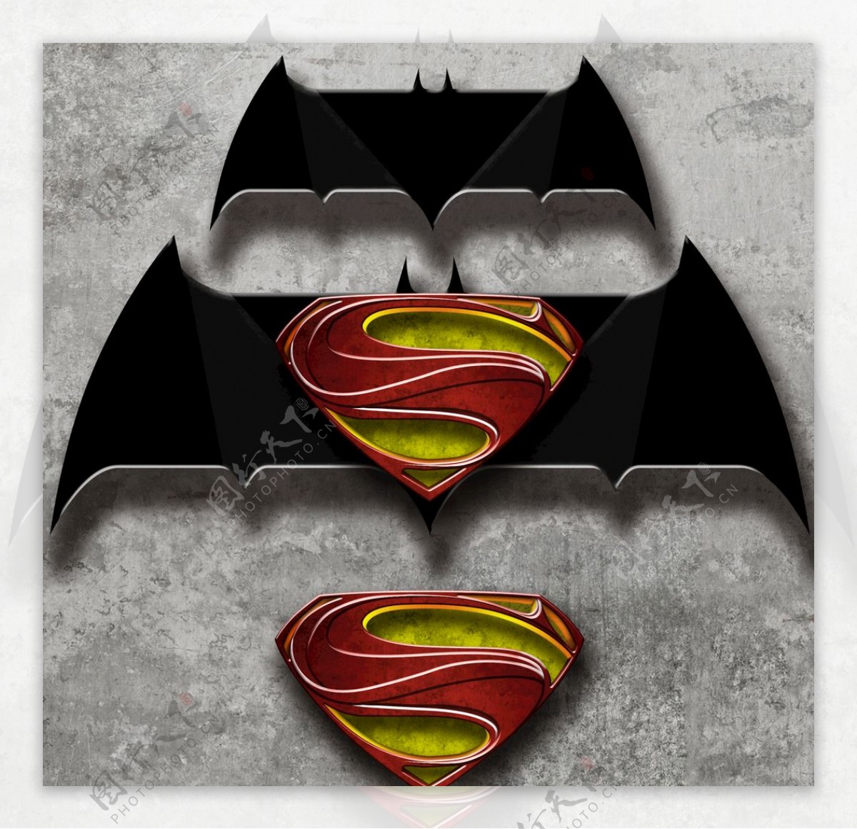 蝙蝠侠超人分层logo图片